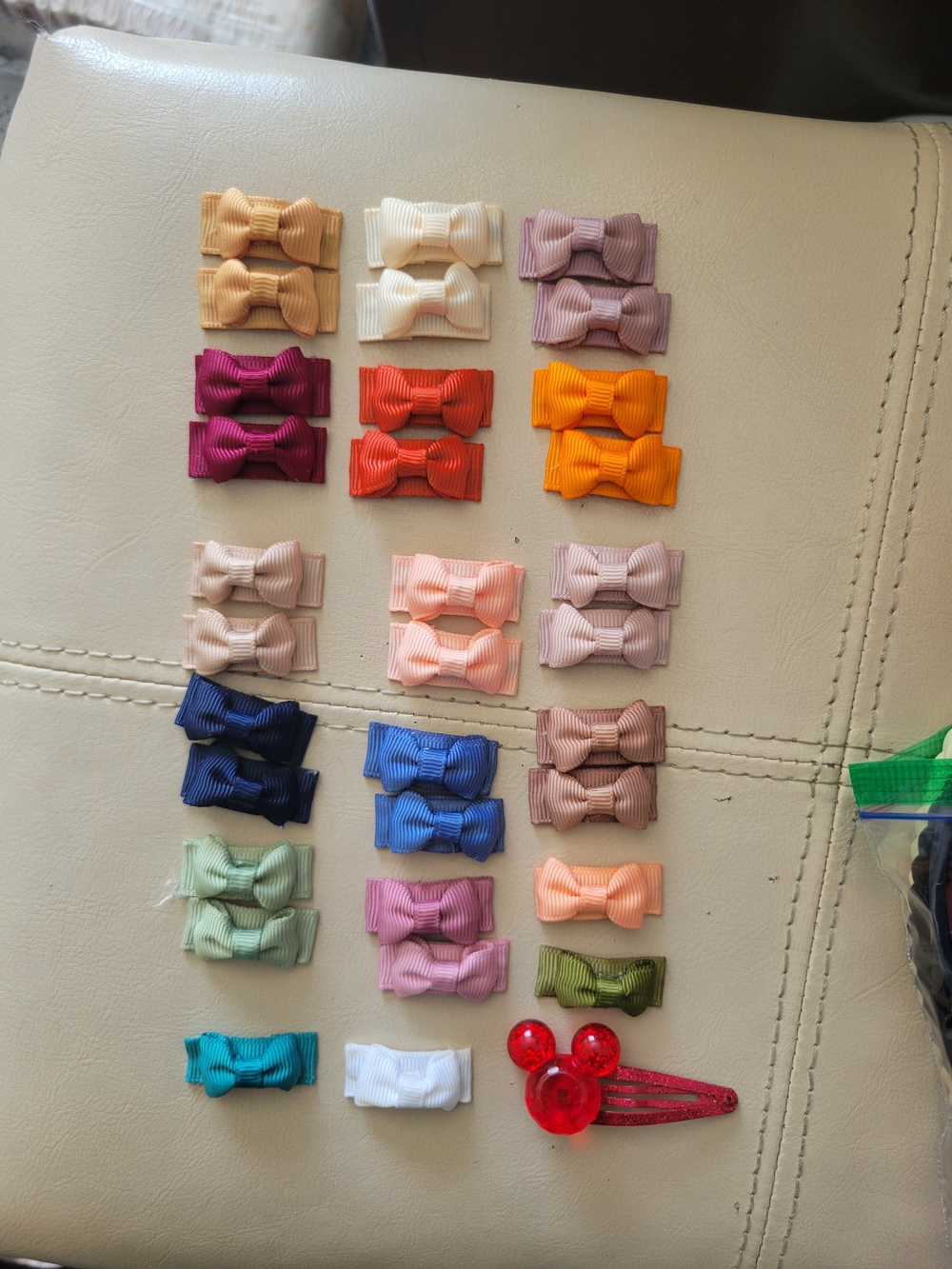 Assorted Kids Ribbon Bow Hair Clips And Headbands